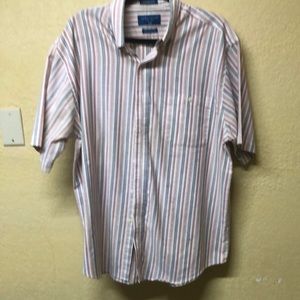 Towncraft White and Red Casual Button Down Shirt